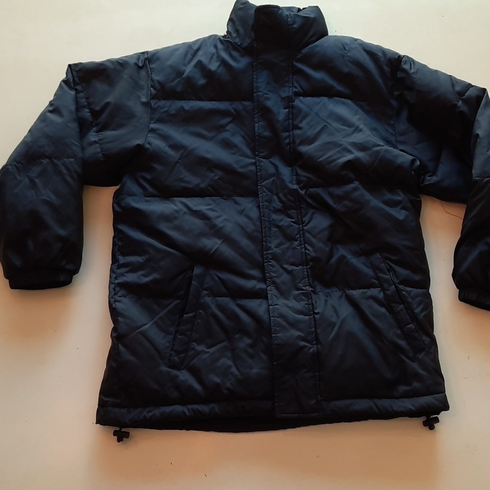 GAP Heavyweight Packable Down Puffer Jacket Coat Navy Blue Extra Large XL